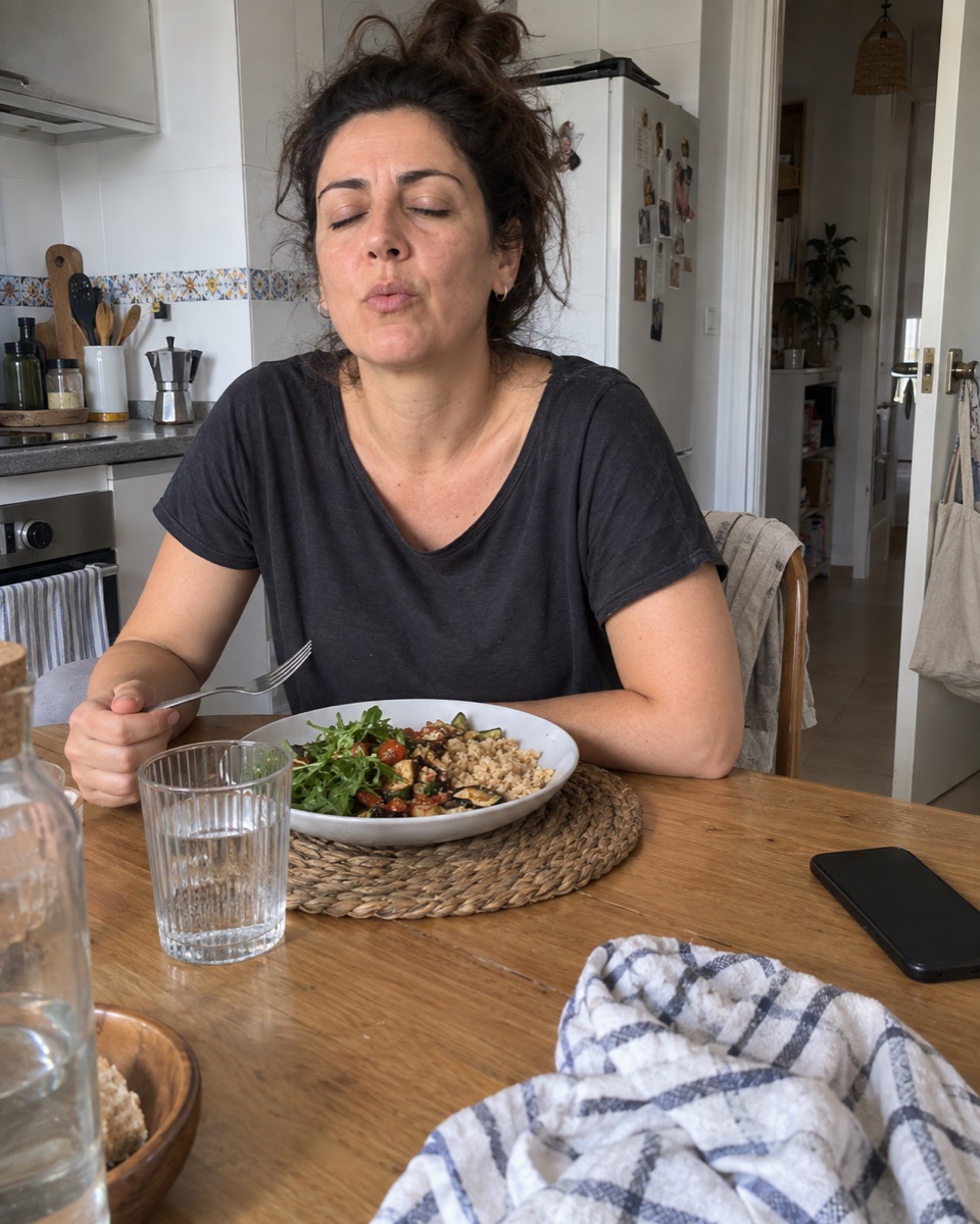 Mujer realizando una acción sencilla de su plan semanal